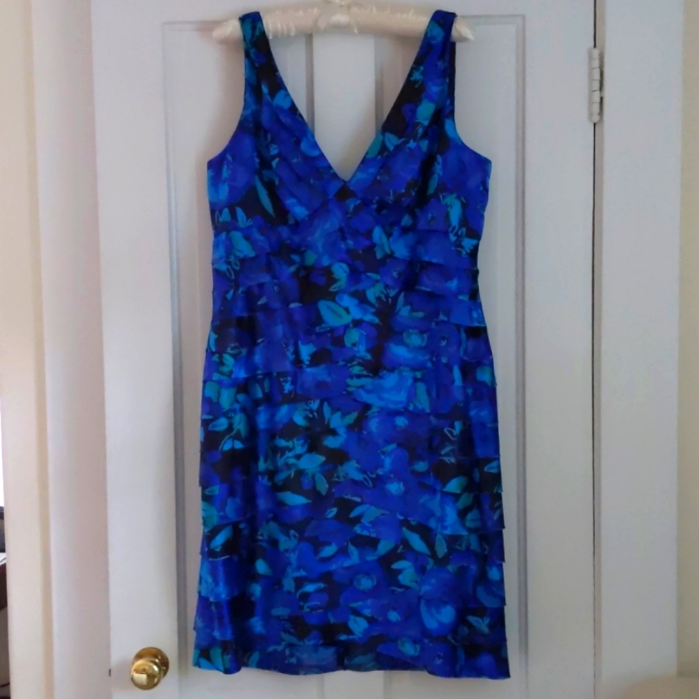 Black & Blue Flowered Dress (NWT) - Picture 1 of 6